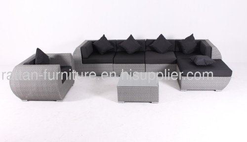 Garden rattan furniture sofa set 5 seater lounge