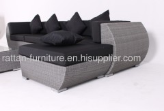 outdoor PE rattan alu frame popular design furniture sofa set