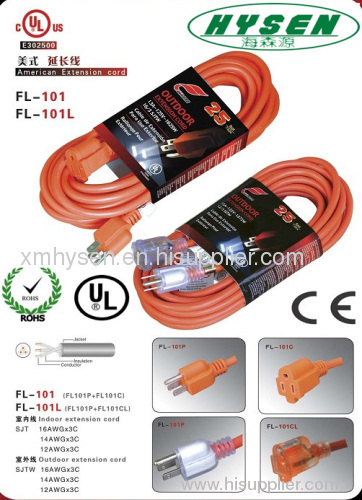 USA power cord 25ft with 3 pin UL plug