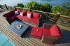 Outdoor garden rattan 3mm round wicker sofa sets lounge