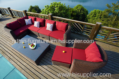 Garden rattan furniture sofa set