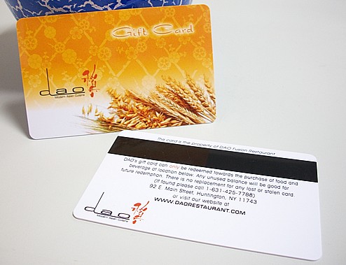 Magnetic stripe vip cards with signature panel