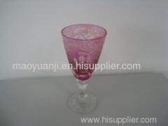 colored glass stemware