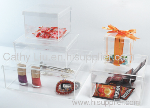 clear gifts holder box 8x8x9 12x12x9 16x16x10 20x25x8.5cm