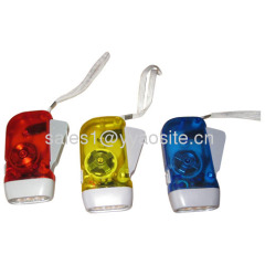 2led hand squeeze torch KT-D023 hand manual dynamo flashlights