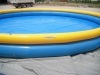 Inflatable round pool for water ball and boats