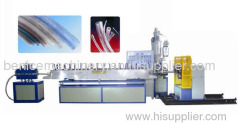 PVC/PE spiral steel wire reinforced hose extrusion line