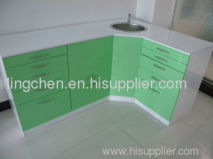 L shape dental cabinet