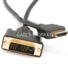 5M DVI-D HDMI cables for HDTV