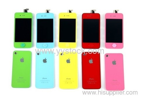 colorized replacement LCD assmbly and back cover conversion kit for iphone 4