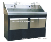 ZY78 Stainless Steel Inductive Hand Washing Sink for Two Persons