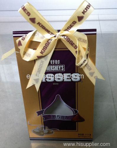 paper gift bags for chocolate, with gold paper