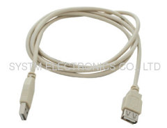 grey usb 2.0 a male to a female extender cable