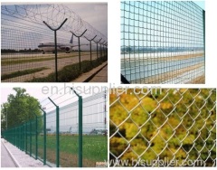 double ring pvc coated welded wire mesh fence panels