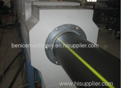 Pipe extrusion line for pvc