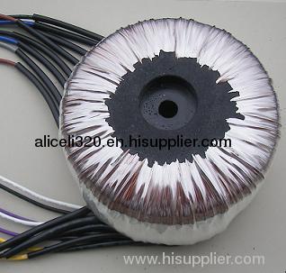 toroidal transformer with wire leads