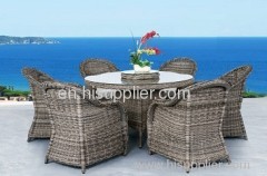 Patio furniture PE rattan table chairs