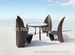 Outdoor rattan wicker table chairs