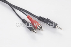 cheap 3.5mm Stereo Male to 2RCA Male 22AWG Cable