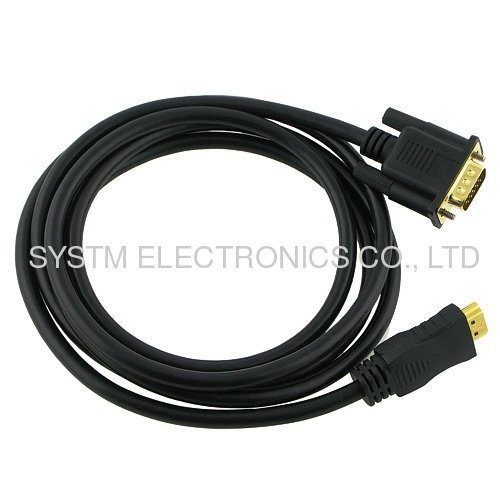 gold plated vga to hdmi cable