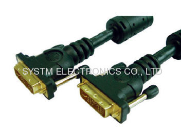 DVI-D(24+1) to DVI-D dual link Cable GOLD PLATED