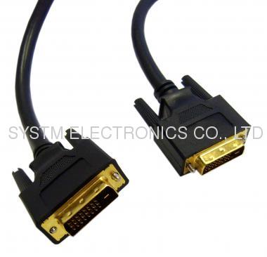 6ft DVI-D(24+1) to DVI-D dual link Cable GOLD PLATED