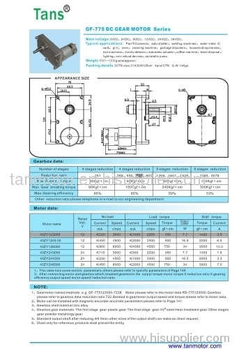 Square DC Gear Motor