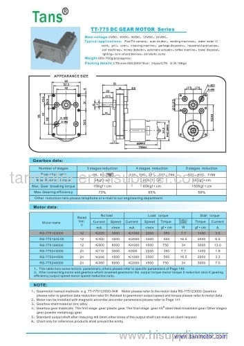 Square DC Gear Motor