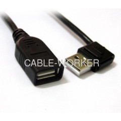 Right Angle USB A male to A female extension Cable