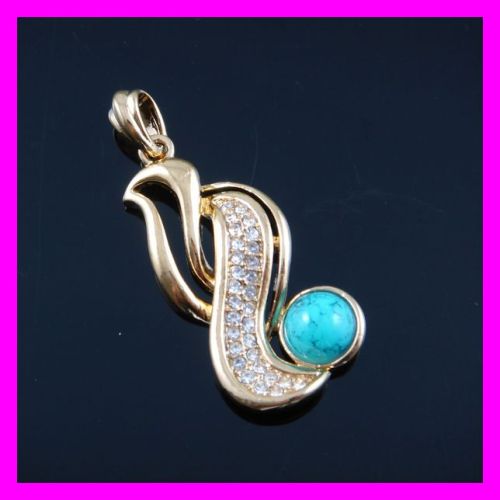 golden plated zircon pendant