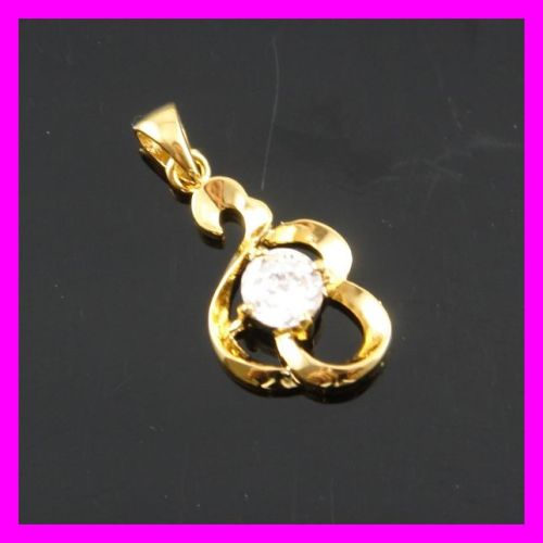 18k gold plated zircon stone pendant