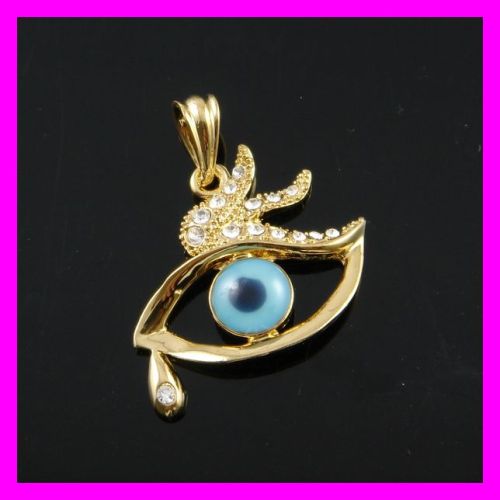 evil eye 18K gold plated pendant