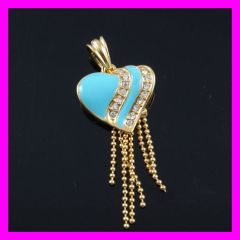 18k gold plated Oil drop fashion pendant FJ 1640052