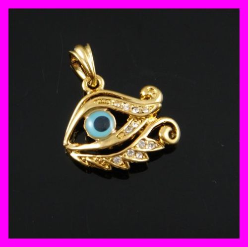 18k gold plated evil eye pendant