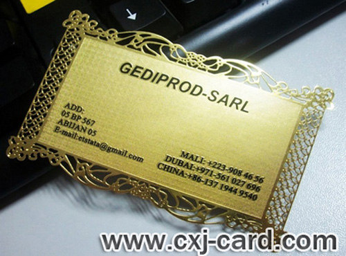 Shining Golden Card with Customized Design