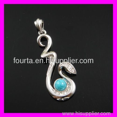 white gold plated pendant