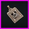 Rose gold plated muslim pendant