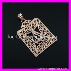 Rose gold plated muslim pendant