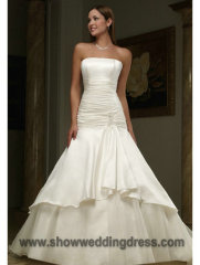 a line strapless Wedding Dresses for Bride