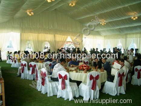 25x30m luxury wedding tent with lining and curtain