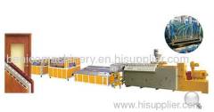 Wood plastic forming door production line