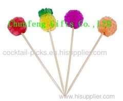 fruit decorated picks