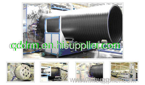 HDPE hollowness wall pipe production line