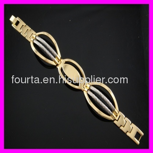 two colors 18k gold plated bracelet IGP