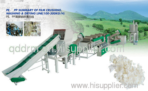 PP film crushing machine/crushing & washing & drying line