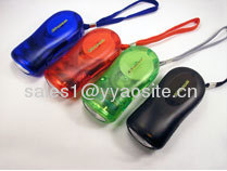 3LED hand press dynamo flashlight