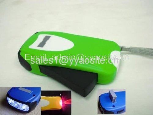 3led hand manual dynamo torch KT-D004 battery replaceable torch