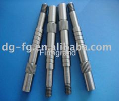 CNC metal turning shaft with gear and thread