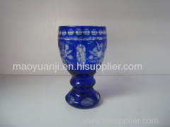 colored glass candleholder