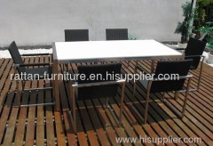 outdoor wicker furniture stainless dining room set